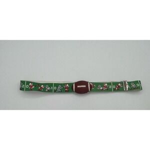 Vintage Avon 1987 Kids Football Belt Adjustable Green Field Sports Theme